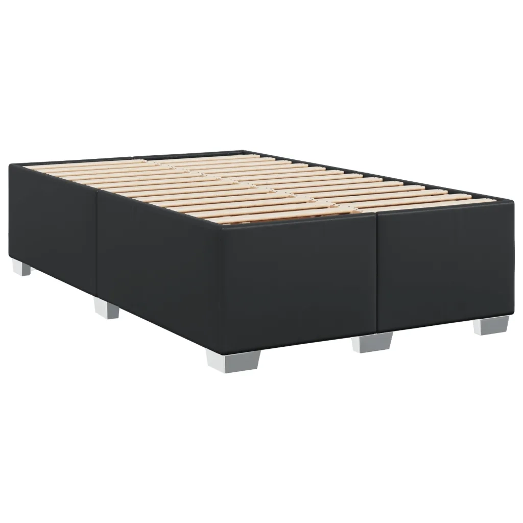 Giroletto senza Materasso-Struttura Letto Nero 120x190 cm Similpelle 719215