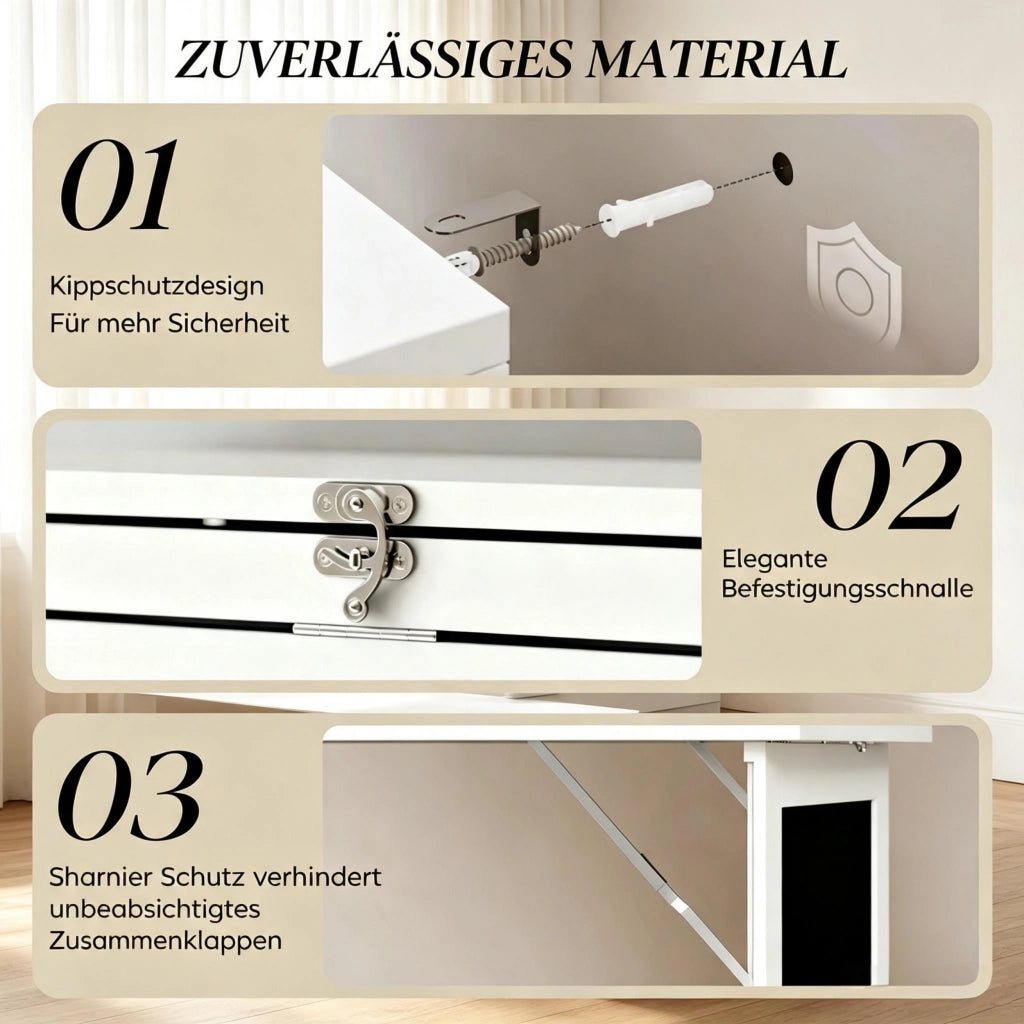 Scrivania moderna per ufficio domestico, scrivania multifunzionale, versatile tavolo da lavoro a parete, tavolo a muro salvaspazio (solo con 1 scrivan