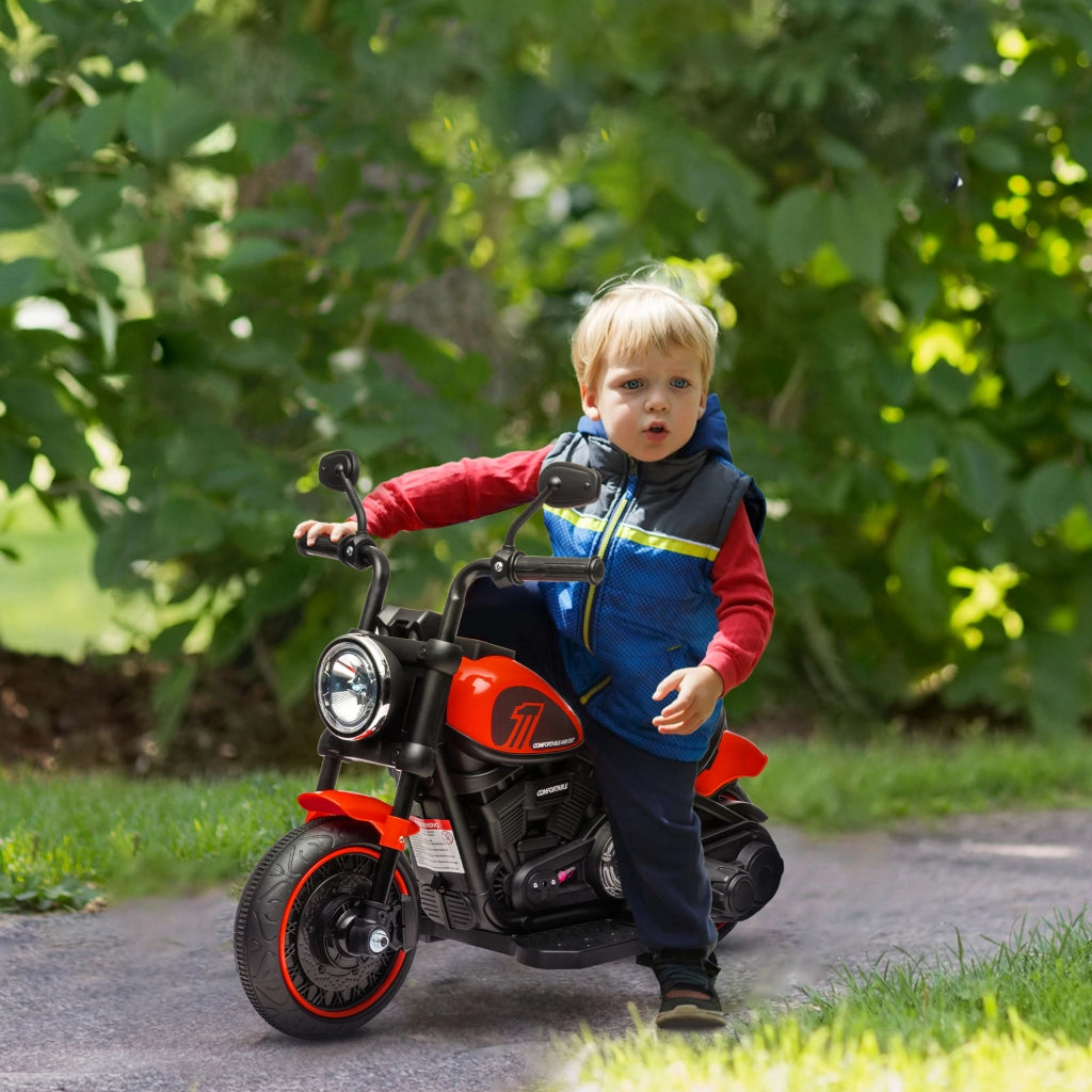 Moto Elettrica Bambini con Rotelle ¨C zephmum ¨C Rosso e Nero 76x42x57 cm
