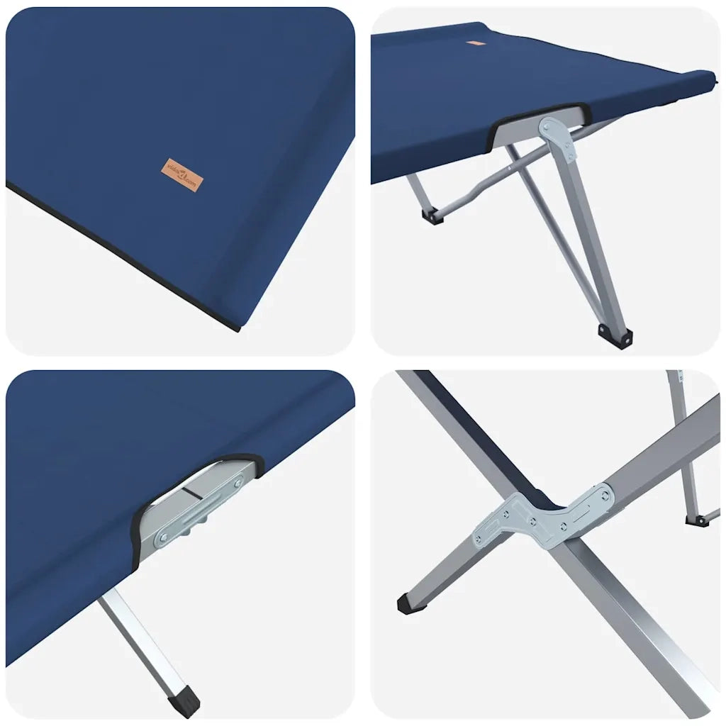 Letto da campeggio pieghevole 2 pcs Blu 194 x 62,5 x 42,5 cm 42003122
