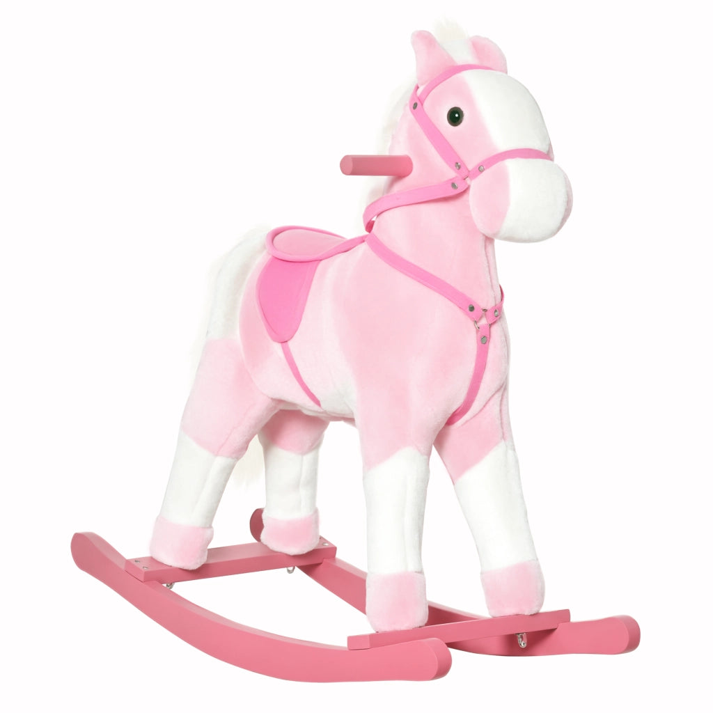 Cavallo a Dondolo per Bambine con Suoni Rosa