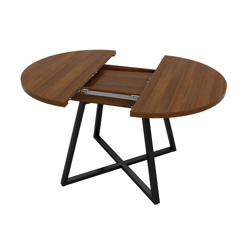 TAVOLO DA PRANZO ALLUNGABILE 100x100-140x100 cm, MDF, Walnut