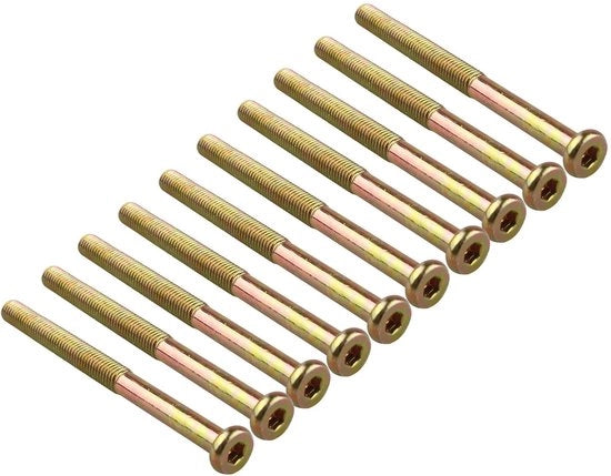 Viti interni da 10 pezzi - Lunghezza 100 mm - Diametro 8 mm - Spessore del filo 1,25 mm - Verniciato - Resistente alla corrosione - Viti