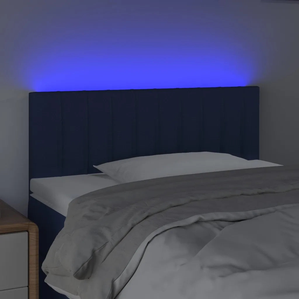 Testiera a LED Blu 100x5x78/88 cm in Tessuto 3121846