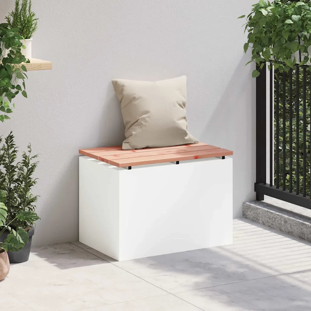 Panchina da Giardino | Panca da Giardino Bianco 60 x 40 x 43 cm Acciaio