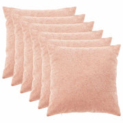 Federa 6 pcs HEERLEN Rosa 65 x 65 cm Bouclé 912962