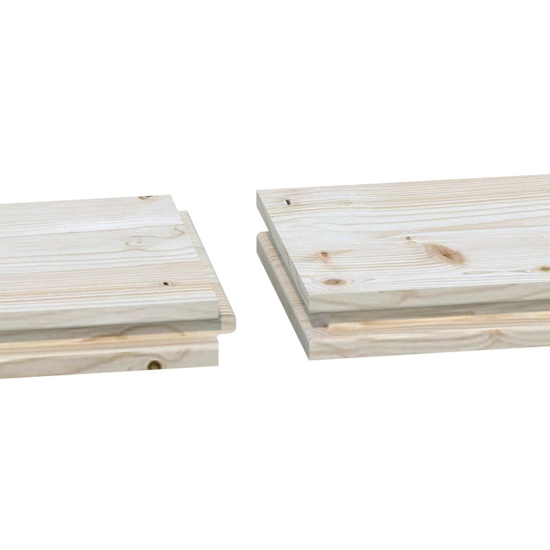 Pavimento in legno per casetta Lya A, base con travi impregnate e perline abete naturale da esterno - Esterni da Vivere