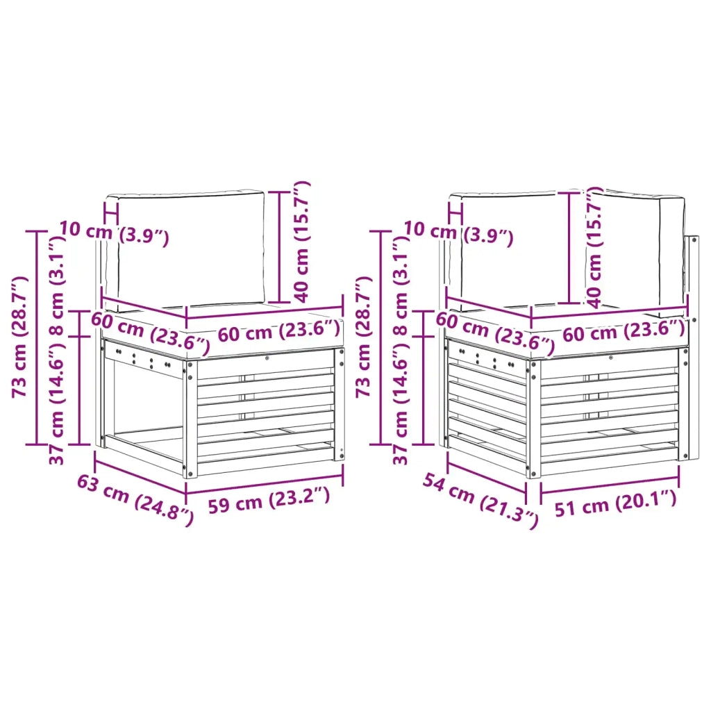 Set di divani da esterno 5 pcs Bianco e Crema 3391820