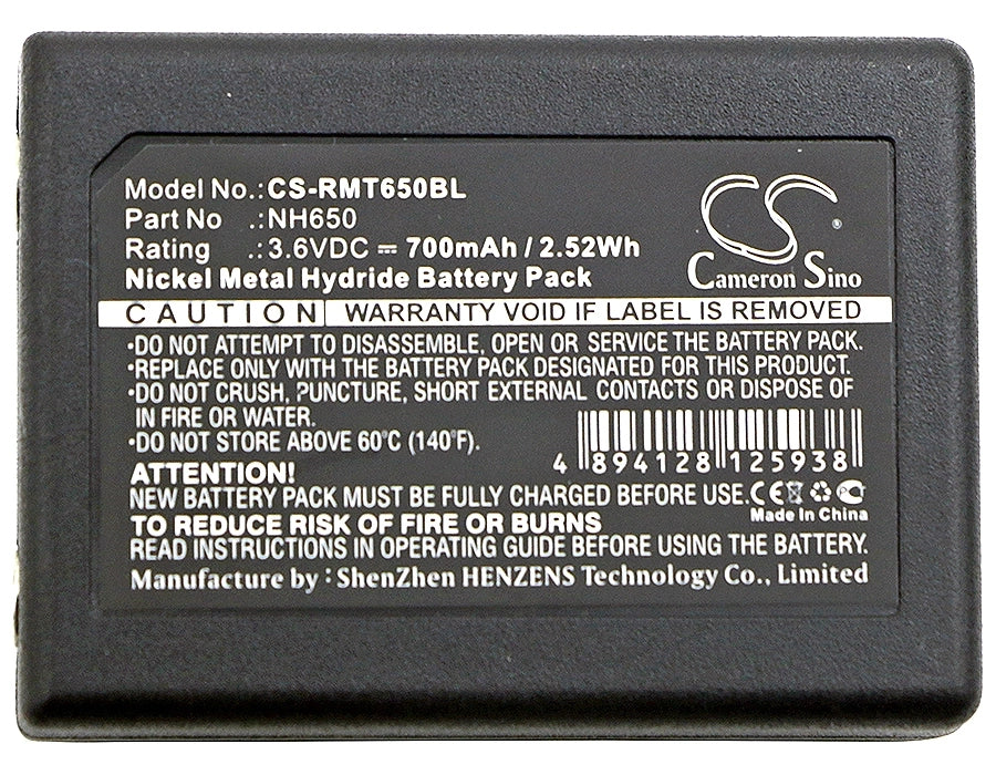 BATTERIA COMPATIBILE RAVIOLI RMT650BL NiMH 3,6V 700 mAh