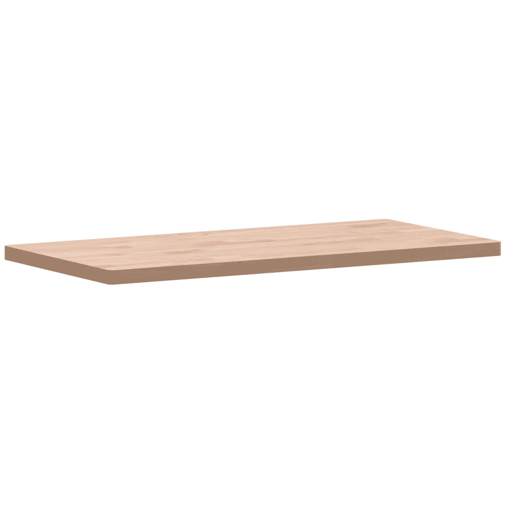 Piano Tavolo 80x40x2,5cm Rettangolare Legno Massello di Faggio 3188882