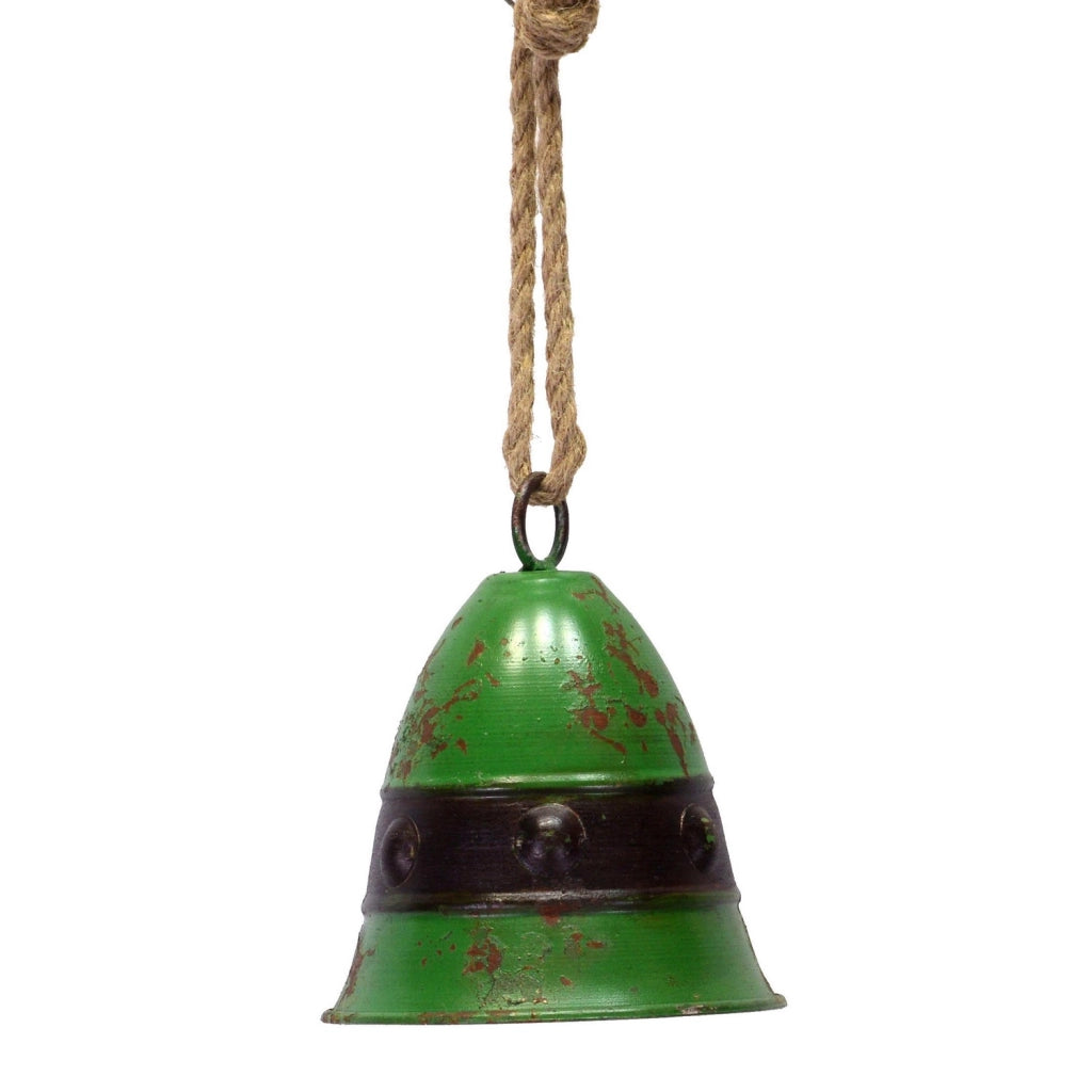 Addobbo Albero di Natale Campana Verde in metallo