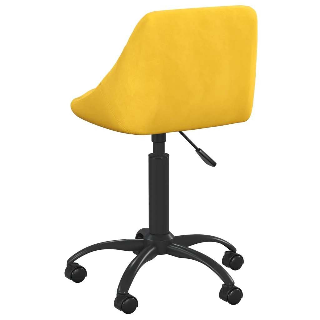 Sedia da Pranzo Giallo Senape in Velluto 335367