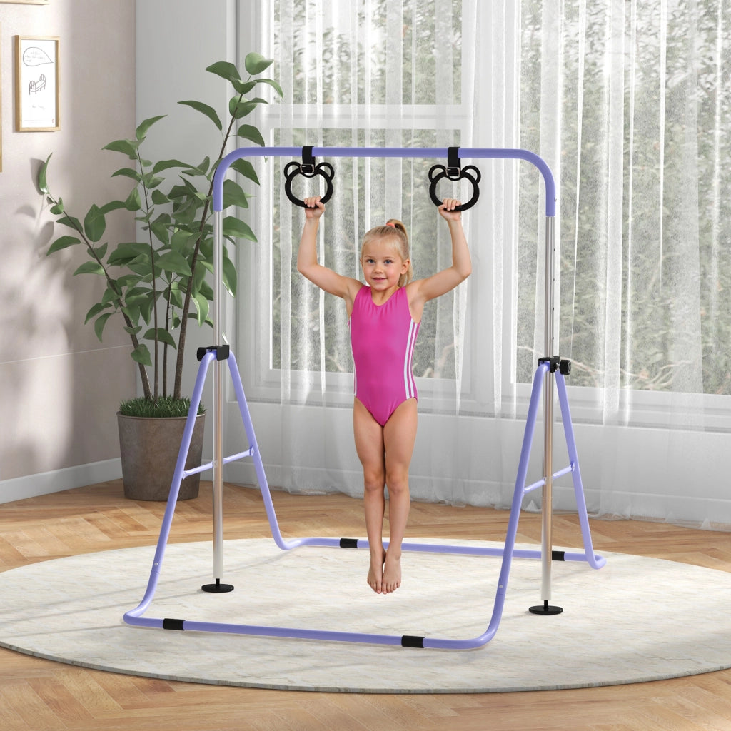 Barra orizzontale per bambini ¨C zephmum ¨C viola, regolabile, pieghevole