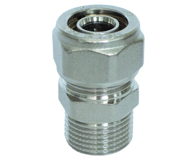 RACCORDO DIRITTO MASCHIO PER TUBO MULTISTRATO COMPLETO DI KIT 1/2 Ø16    PETTINAROLI