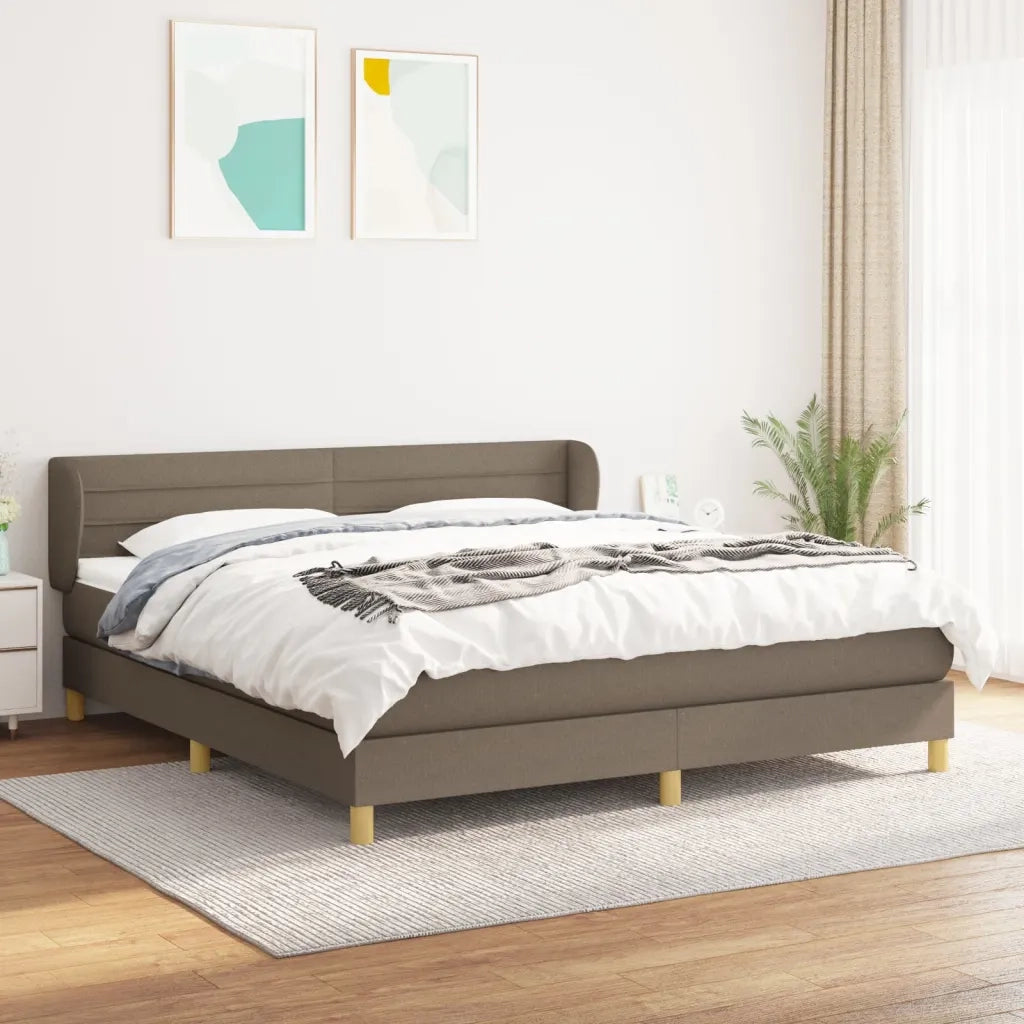 Giroletto a Molle con Materasso Tortora 180x200 cm in Tessuto 3126905