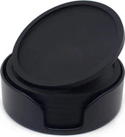 Set di 6 supporti circolari in silicone, resistente al calore e antiscivolo (nero).