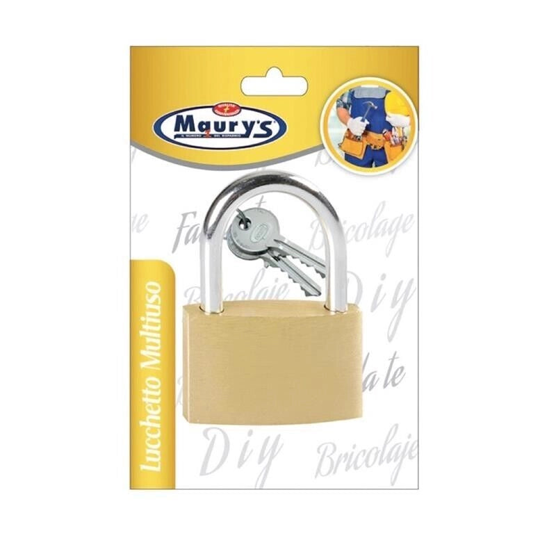 MAURY'S LUCCHETTO 2,5 X H 5 CM CON DUE CHIAVI