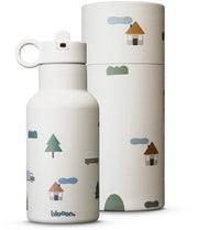 Fles di plastica isolata in acciaio inossidabile per bambini | Sostenibile, impermeabile e facile da usare | Flessa con beccuccio | Flessa di acqua in acciaio inossidabile per bambini (City, 350 ml)