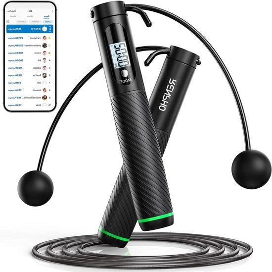 Tiro elastico regolabile con contatore e analisi dati per l'allenamento fitness - Adatto per uomini, donne e bambini