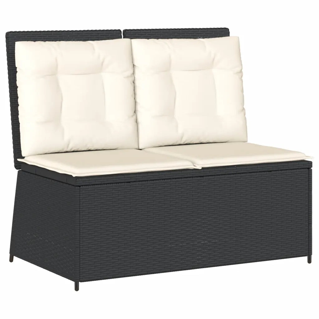 Set Salotto da Giardino con Cuscini 7pz Nero Polyrattan 3262379