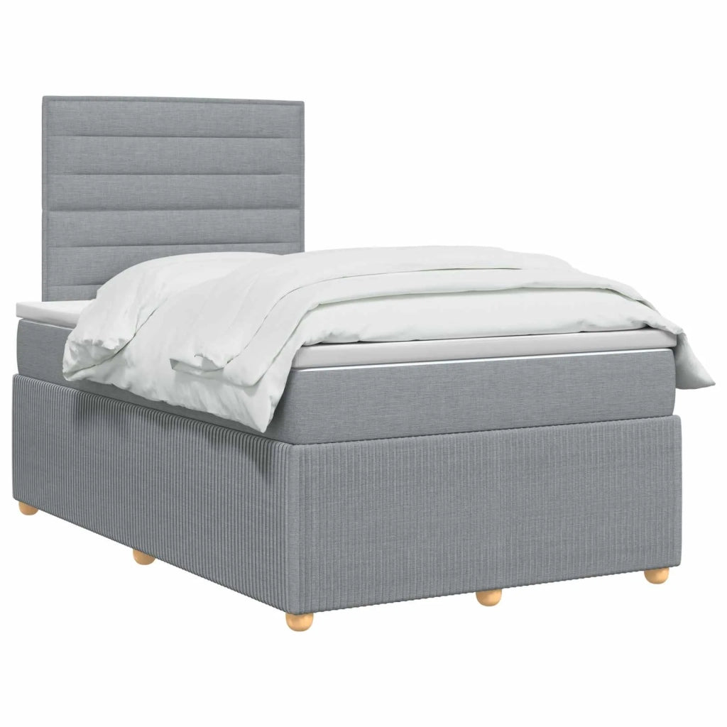 Letto box spring con materasso Grigio Chiaro 120 x 190 cm 3454340
