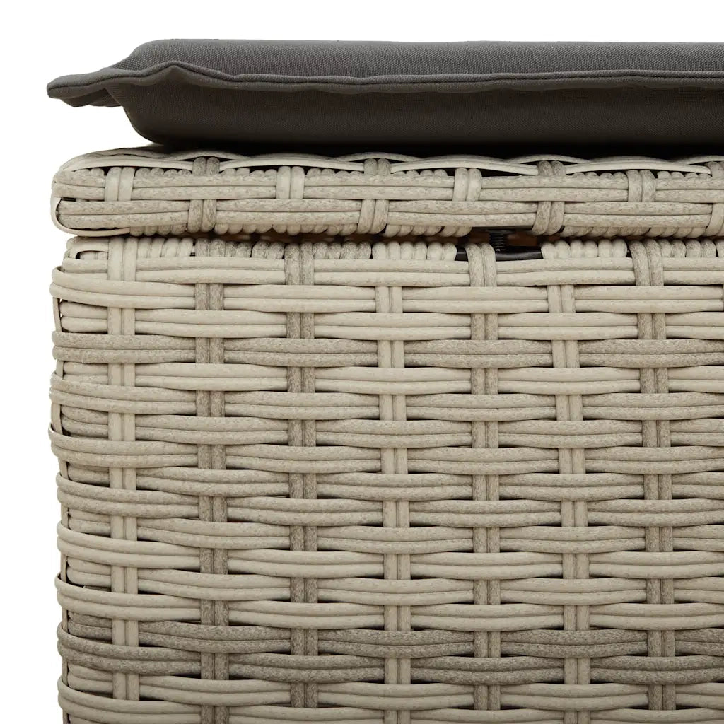 Set Divano da Giardino 5pz con Cuscini Grigio Chiaro Polyrattan 3325368