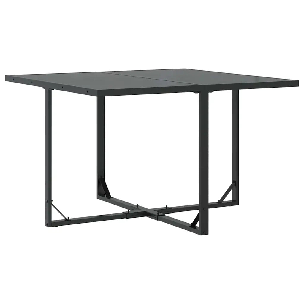 Set da Pranzo per Giardino 9 pcs Nero Acciaio 3335868