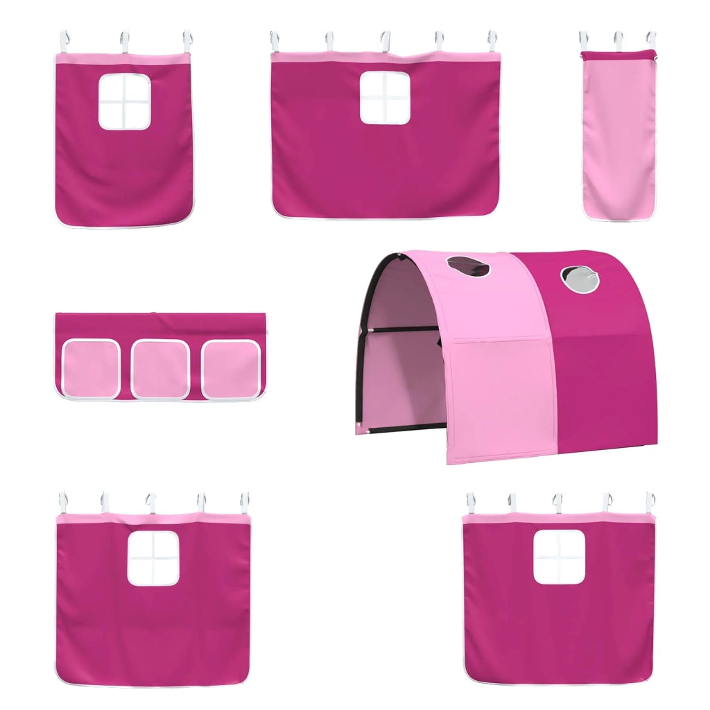 Struttura del letto loft per bambini Nero e rosa 80 x 200 cm 42020844