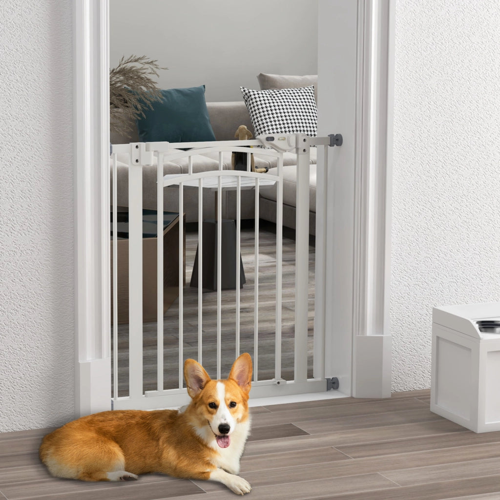 Barriera per cani estendibile per scale ¨C zephmum ¨C bianco 74-80x76 cm