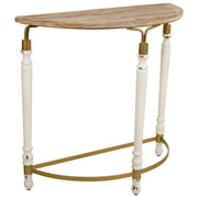 Mobile da ingresso in legno e metallo marrone 80x35,5x76
