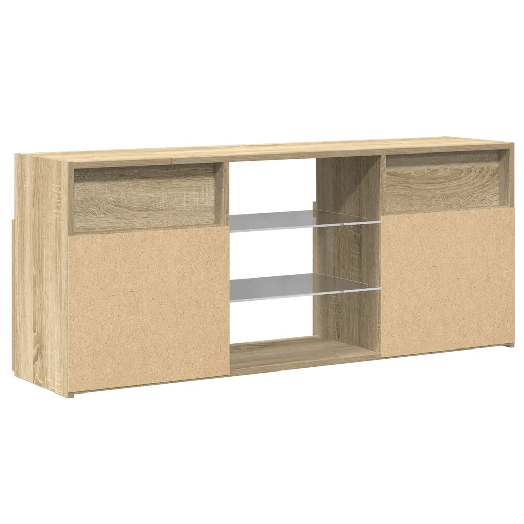 Mobile Porta TV con Luci LED Rovere Sonoma 120x30x50 cm 804304