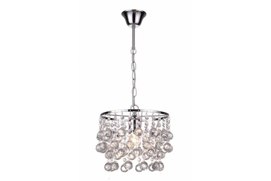 Lampada a sospensione London Crystal cromata E27 Ø25