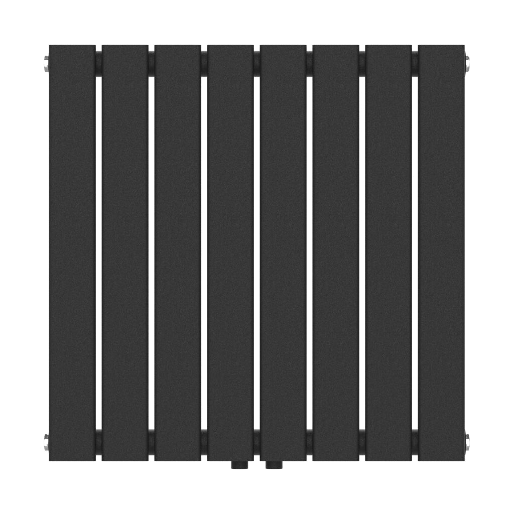 Termosifone Nore ad Acqua Calda Pannello Singolo con Elementi Piatti 60 x 60 cm - Nero [neu.haus]