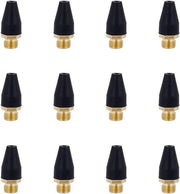 12 pezzi di leggera gomma nera per strumenti per l'aria per pistola a boccia per l'aria con punta per accessori per pistole per l'aria per gonfiare palloni, palle da basket e biciclette.