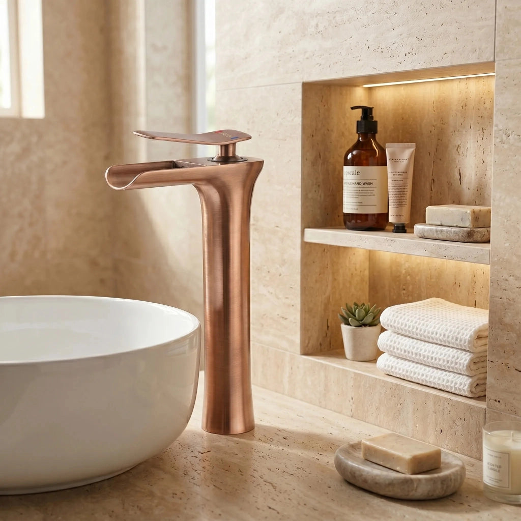 Rubinetto Da Lavabo Rea Laguna Brush Copper High
