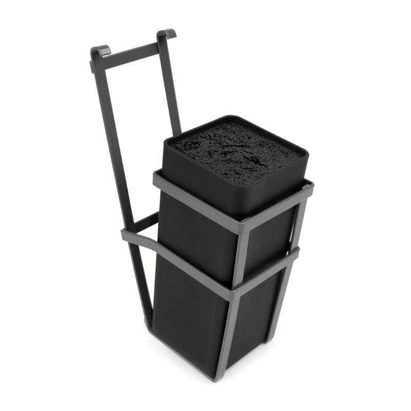 Lotto di 2 Zoccolo da cucina Plasline con accessori, altezza 150 mm, 2 barre lunghezza 2,35 m, Tecnoplastica, Nera