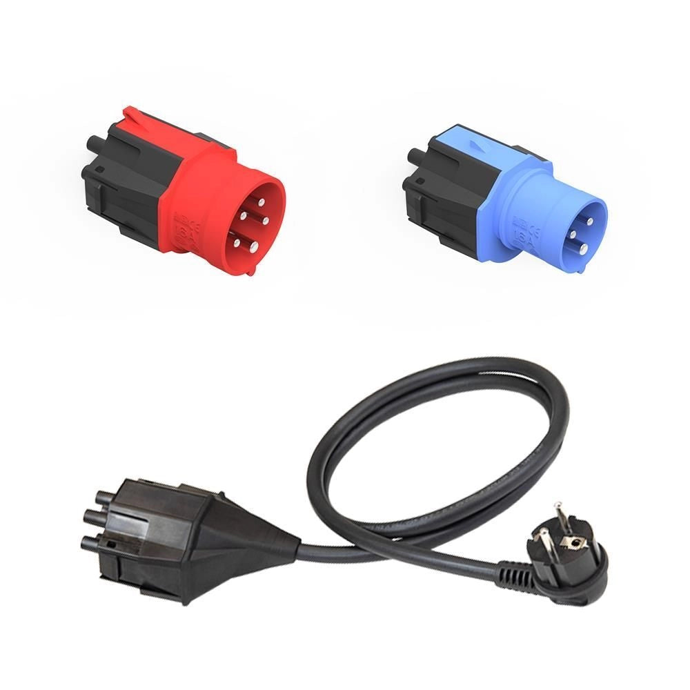 NRGkick 20001053 Kit Punta Presa Standard EU Adattatore Ricarica Veicoli Elettrici con Monitoraggio Temperatura e LED Nero Blu Rosso