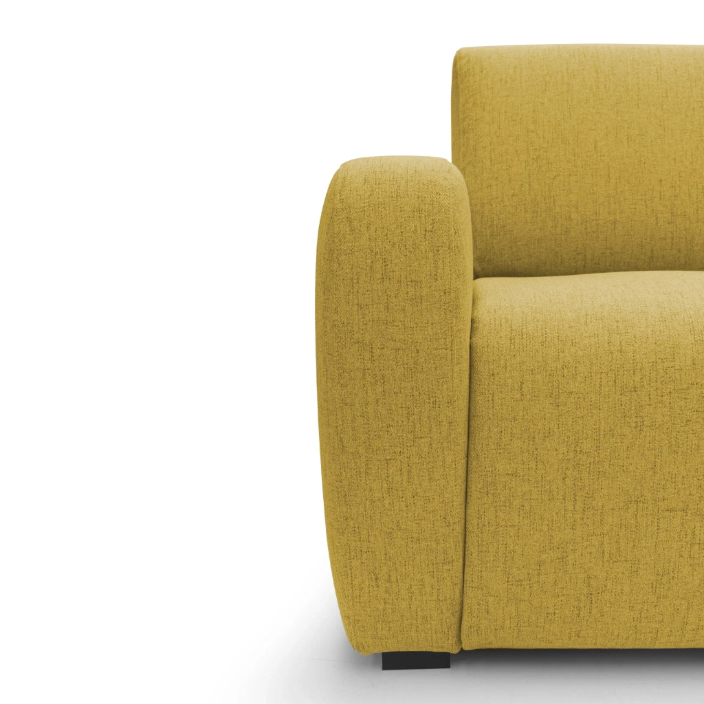 Duna Divano letto matrimoniale con materasso 20 cm in tessuto impermeabile T03 195 cm (mat. 140x197) giallo