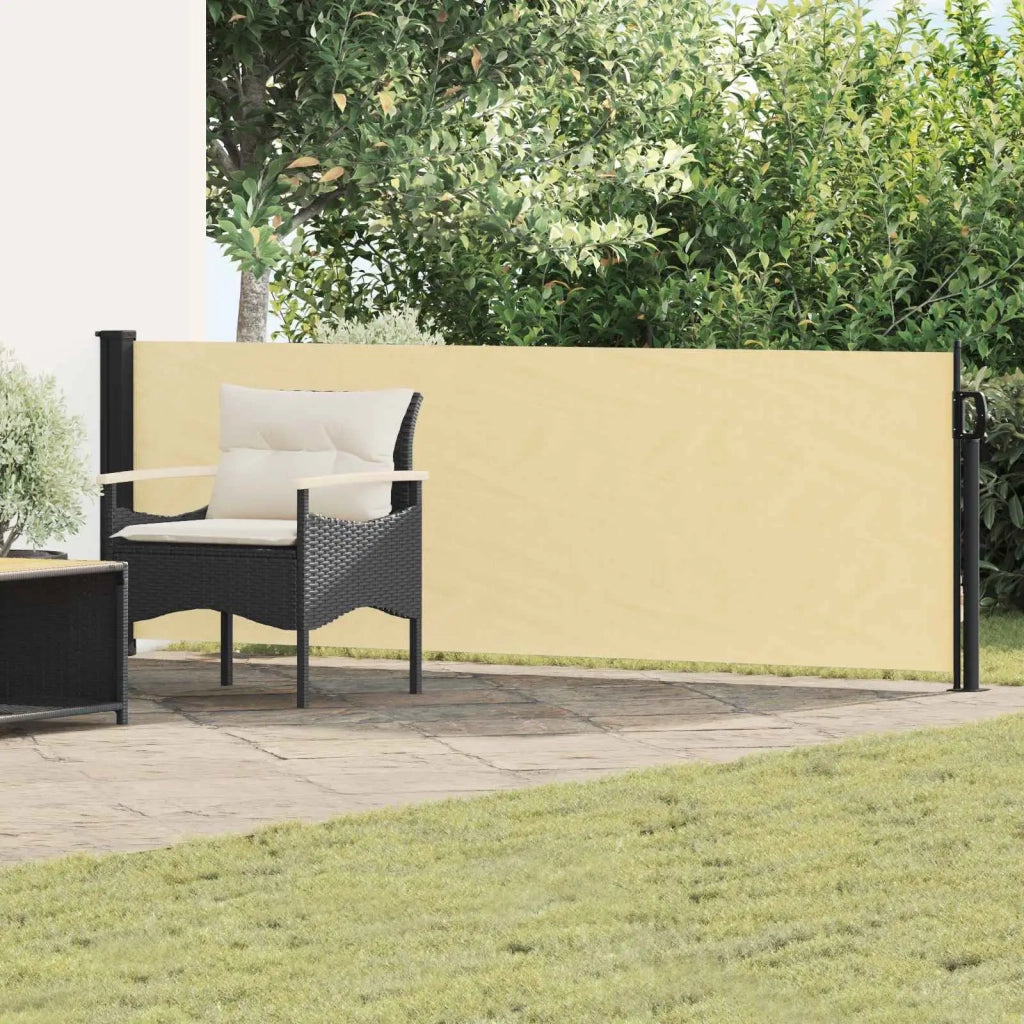 Tenda laterale Retrattile-Tenda laterale da giardino Sabbia 300 x 100 cm Poliestere