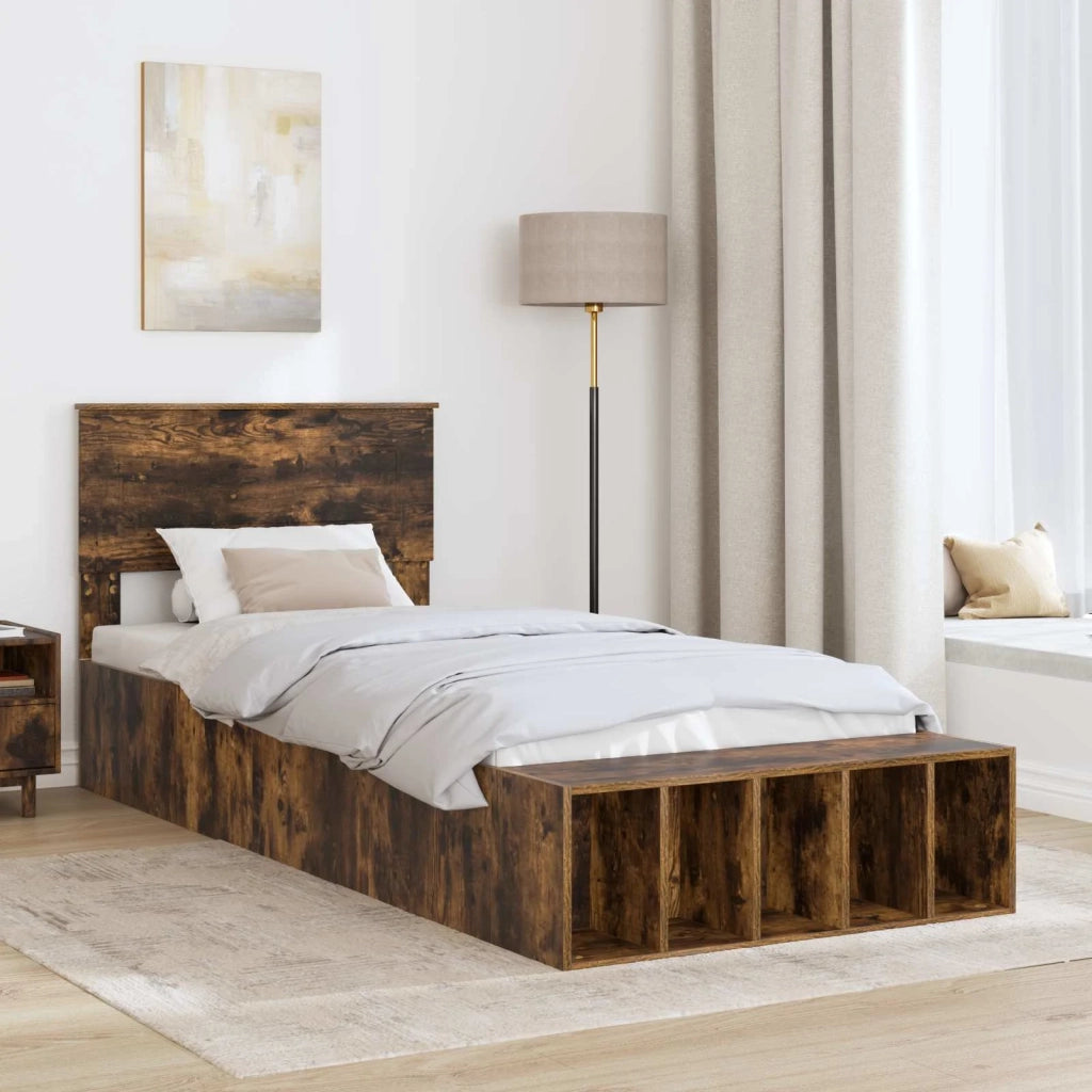 Struttura del letto Rovere fumé 75 x 190 cm Legno multistrato 3408421