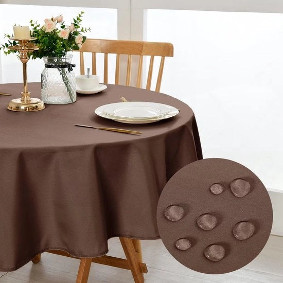 Tavolo Rond 160cm, Tovaglia Veloce da Pulire, Tovaglia da Cucina, Tovaglia da Esterno, Tovaglia per Feste, Matrimonio o Uso Casalingo