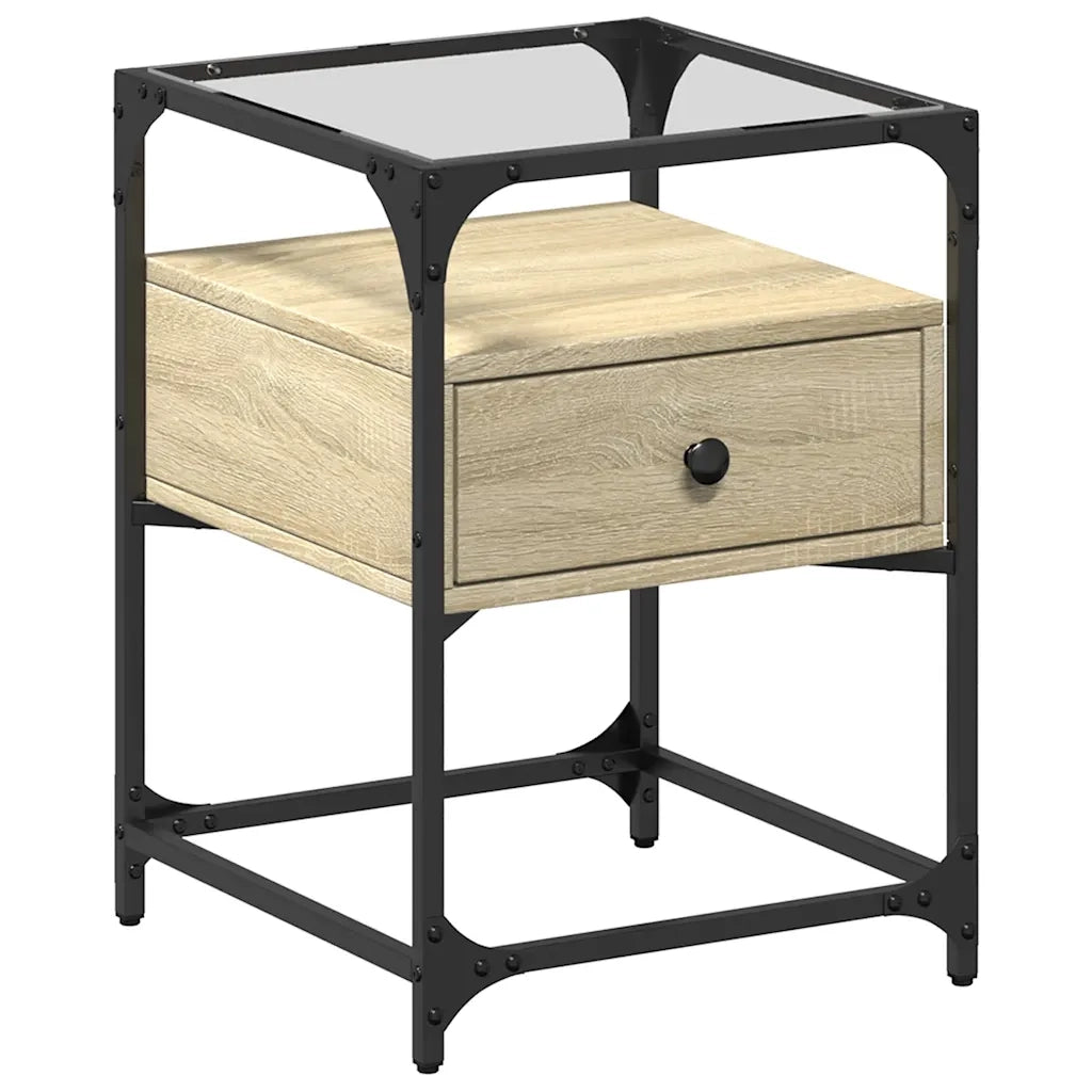 Comodino Rovere Sonoma 40x40x55 cm in Legno Multistrato 846076