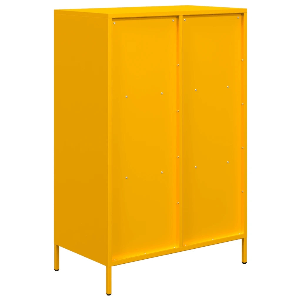 Credenza-Buffet-Armadio da cucina Giallo Senape 68x39x103,5 cm in Acciaio 265487