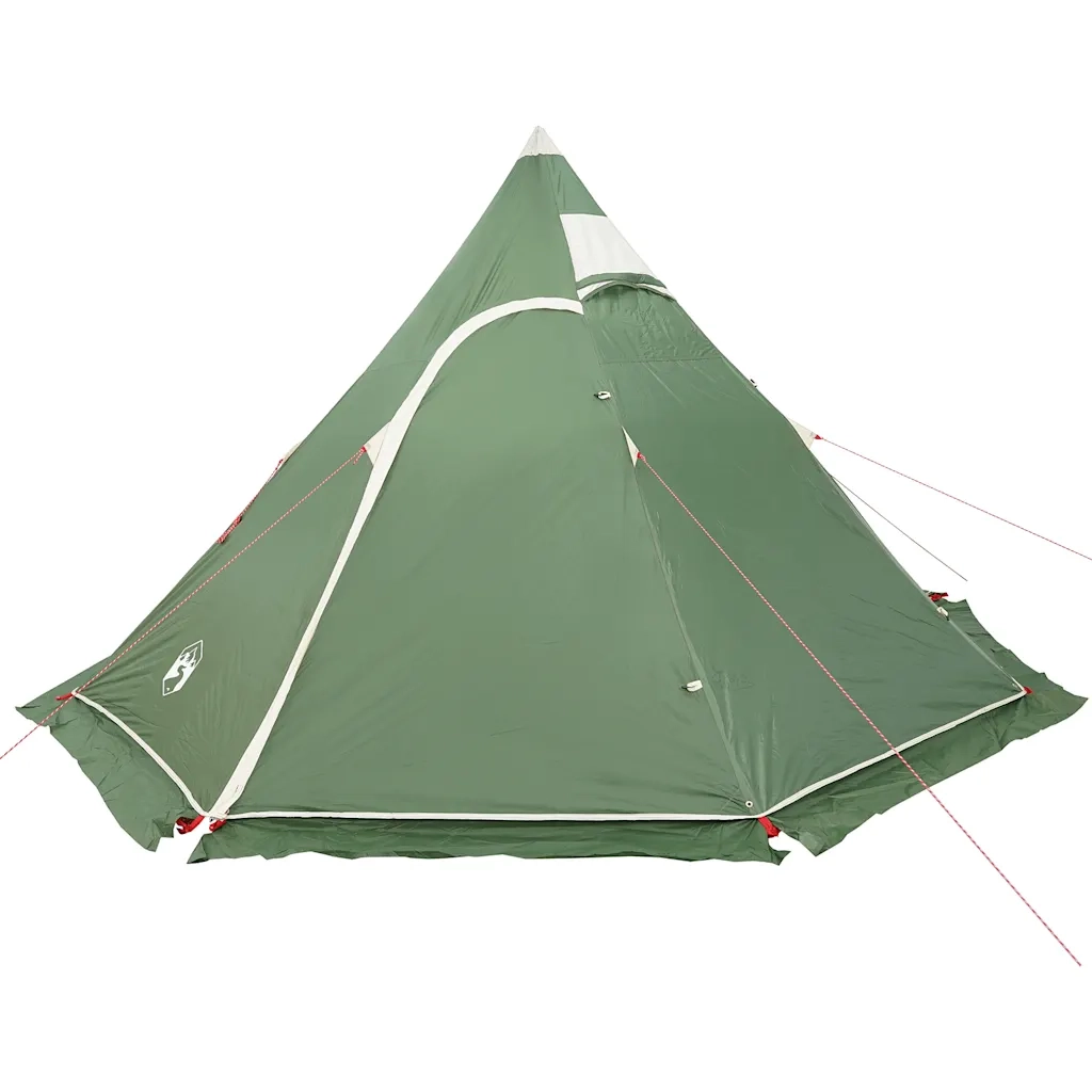 Tenda da Campeggio Tipi per 5 Persone-Tenda per Famiglie Verde Impermeabile