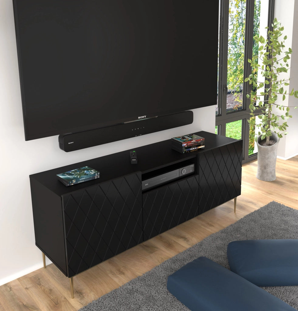 MOBILE DIUNA RTV2D1K 145 NERO OPACO GAMBE NERE