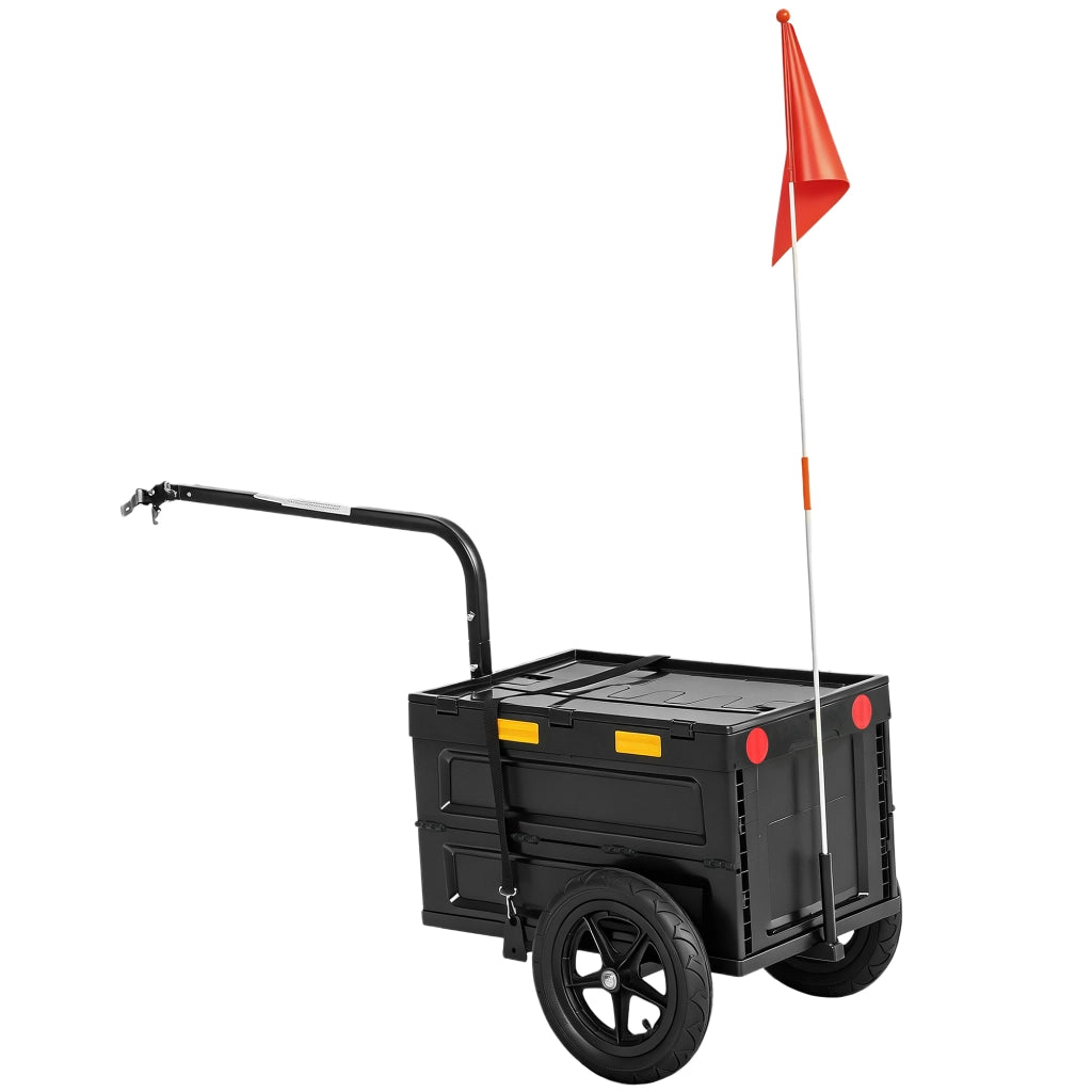 Carrello Trasporto Bici Pieghevole ¨C Minimal ¨C 145x51,5x72 cm Nero Plastica