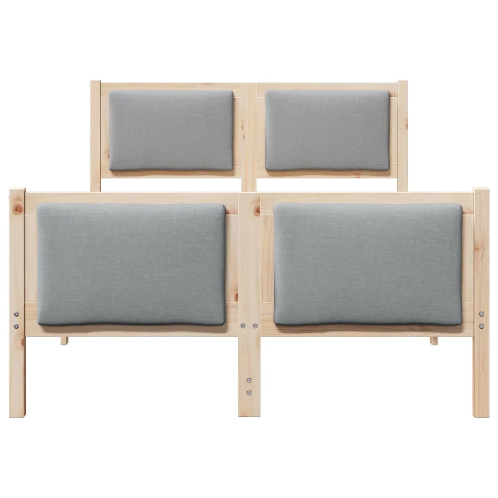 Letto matrimoniale | Letto per adulti | Struttura del letto Grigio chiaro 120 x 190 cm Tessuto