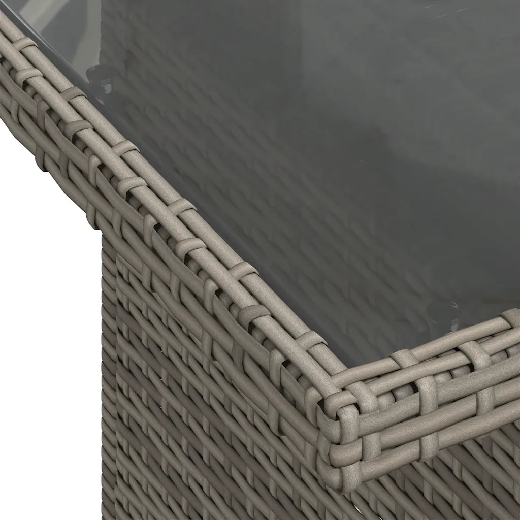 Set Divano da Giardino 6pz con Cuscini Grigio Polyrattan Acacia 3326102