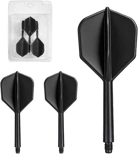 Set di Dardos - 3 pezzi - Canale Integrato - Materiale ABS di Alta Qualità - Portatile - Diametro Canale 2B - Nero - Accessori per Dardobowling