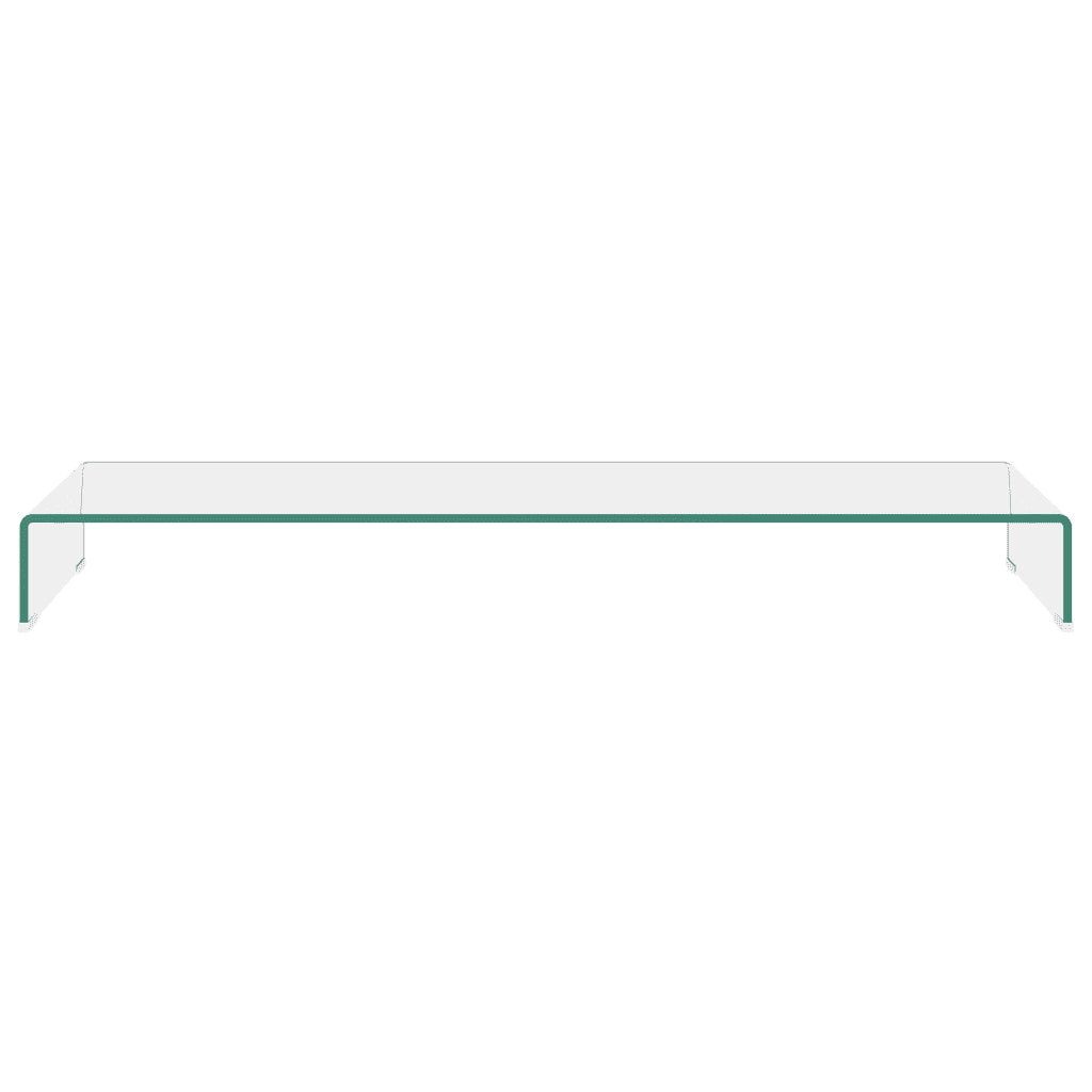 Mobile/Rialzo Porta TV in Vetro Trasparente 120x30x13 cm 244133